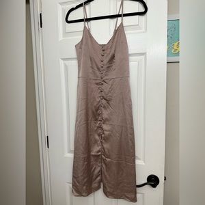 🩷 Abercrombie Satin Slip Midi Dress